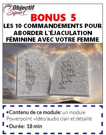 Le bonus 5 de la méthode sexuelle