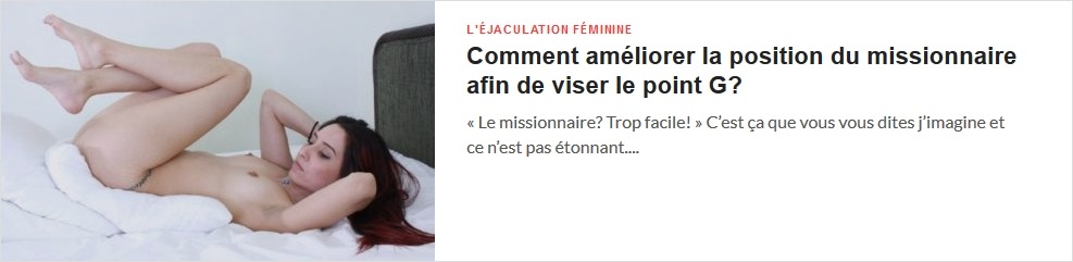 Le missionnaire amélioré (technique)