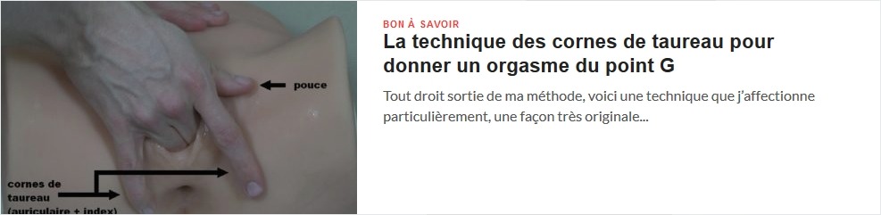 La fameuse technique des cornes de taureau